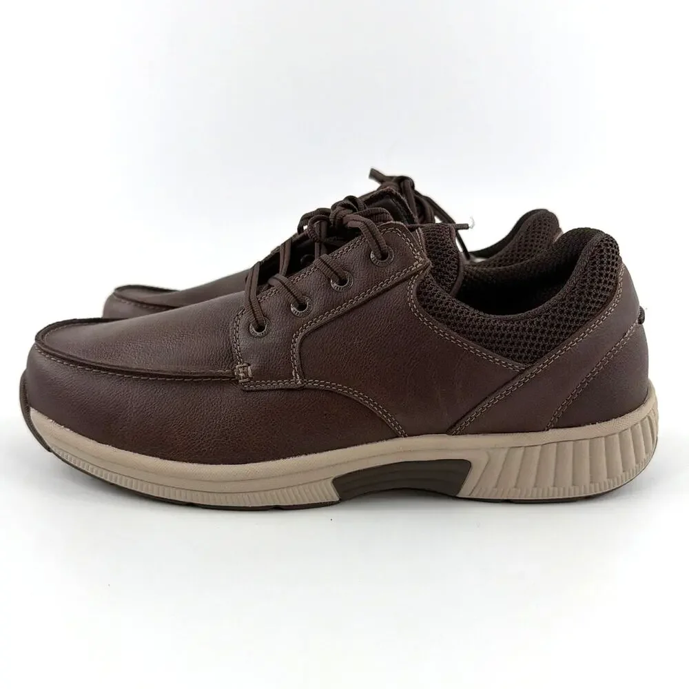 Orthofeet Leo Water Repellent Casual Shoe Brown Size 10.5 Wide